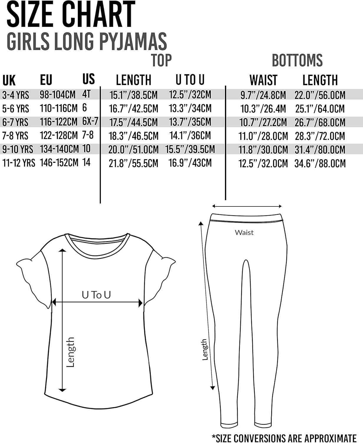 Pokemon Pyjamas Pikachu & Eevee Frill Sleeve Long or Short Leg Girls Pjs