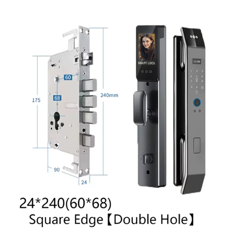 3D Face Smart Door Lock with Screen Digital Password Electronic Key IC Card APP Unlock Fingerprint Locks Safety lock