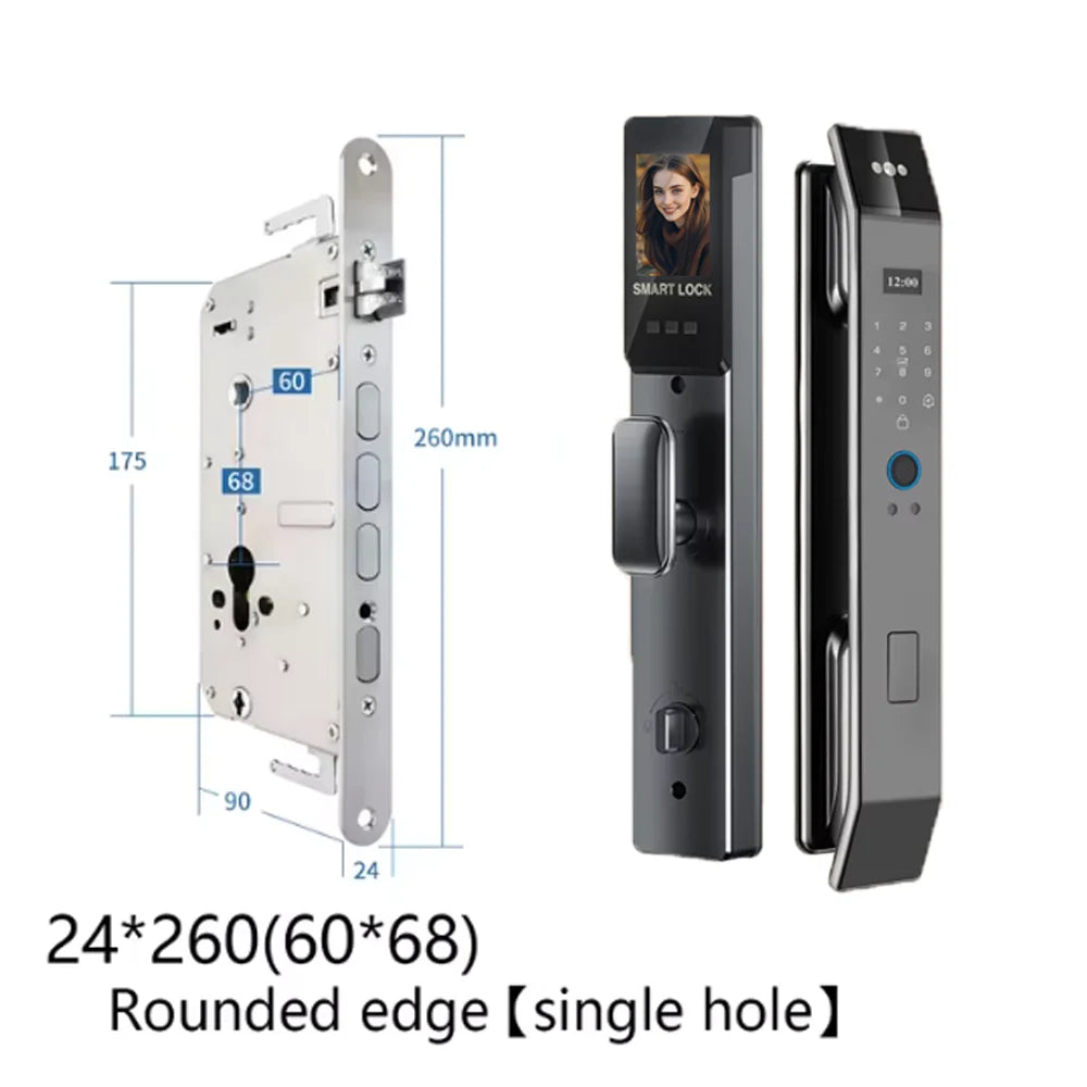 3D Face Smart Door Lock with Screen Digital Password Electronic Key IC Card APP Unlock Fingerprint Locks Safety lock