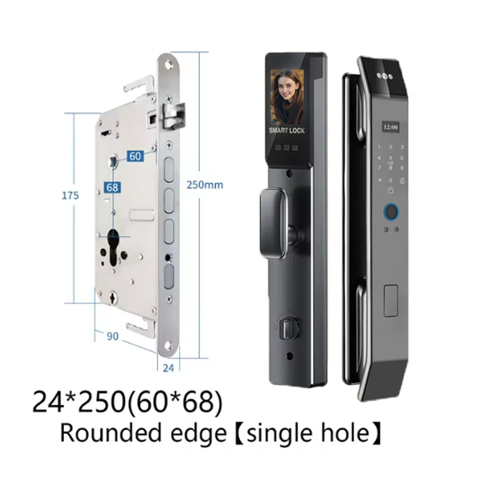 3D Face Smart Door Lock with Screen Digital Password Electronic Key IC Card APP Unlock Fingerprint Locks Safety lock