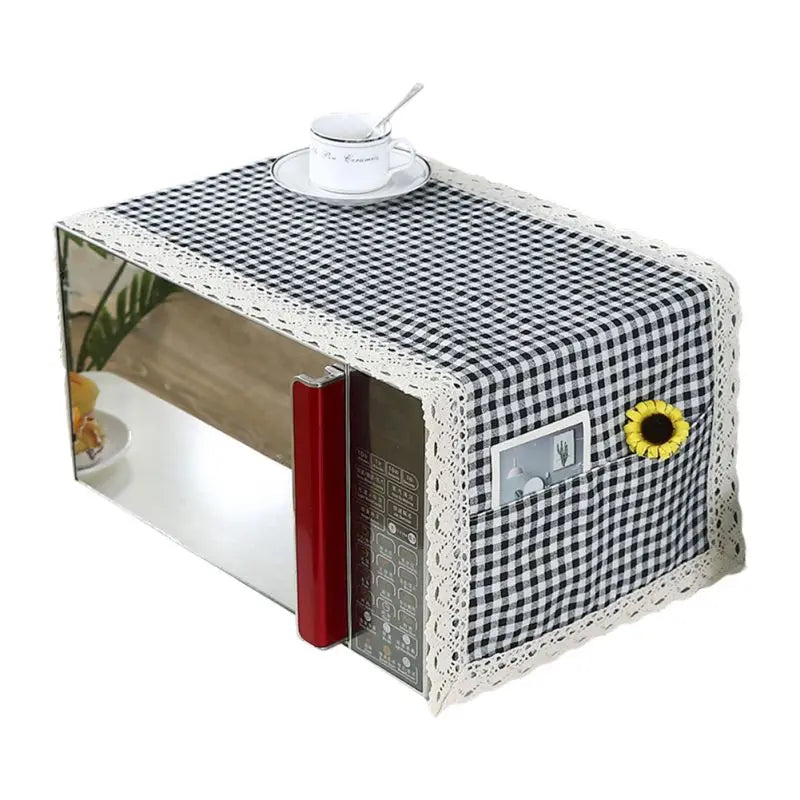 Microwave Oven Dust Cover Oil-proof Material Breathable Protection Microwave Oven Dust Cover With Storage Bag Kitchen Supplies