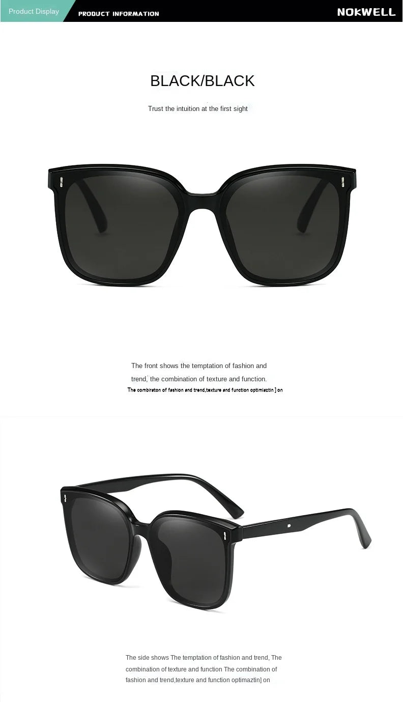 OIMG Vintage Square Sunglasses Women Oversized Sunglass Men Retro Black Sun Glasses Shades Goggle UV400 Oculos De Sol