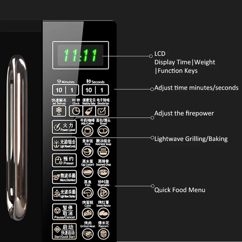 20L Microwave Oven Steam Intelligent Convection Oven Intelligent Large Capacity Kitchen Home Multi-Function Microwave
