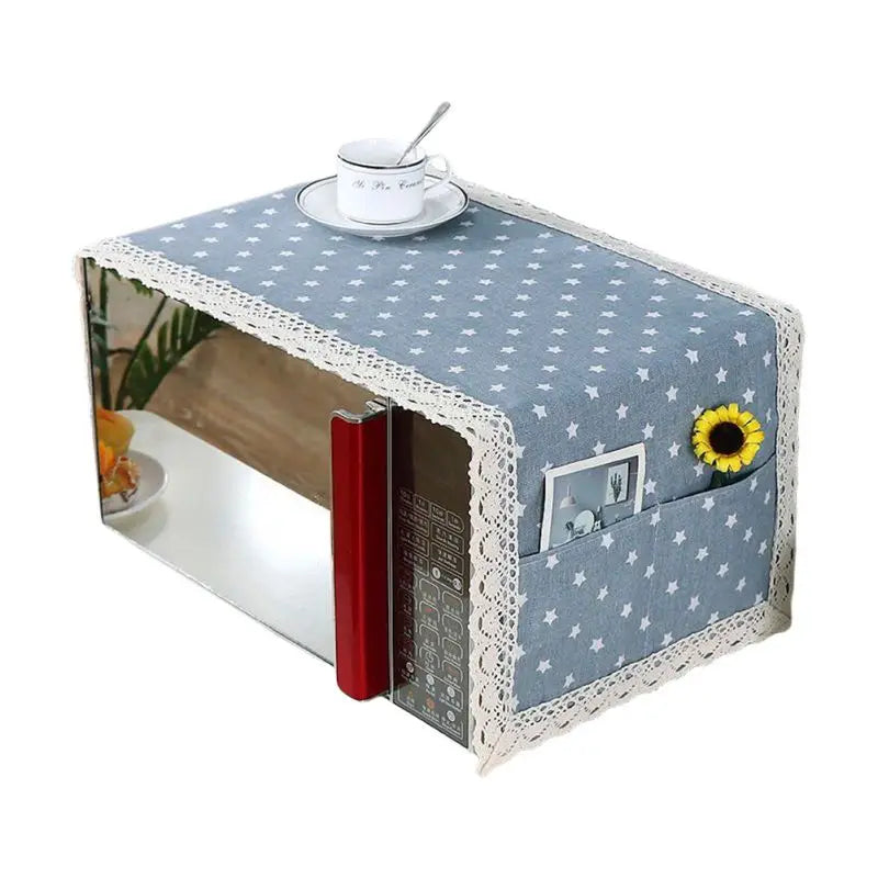 Microwave Oven Dust Cover Oil-proof Material Breathable Protection Microwave Oven Dust Cover With Storage Bag Kitchen Supplies