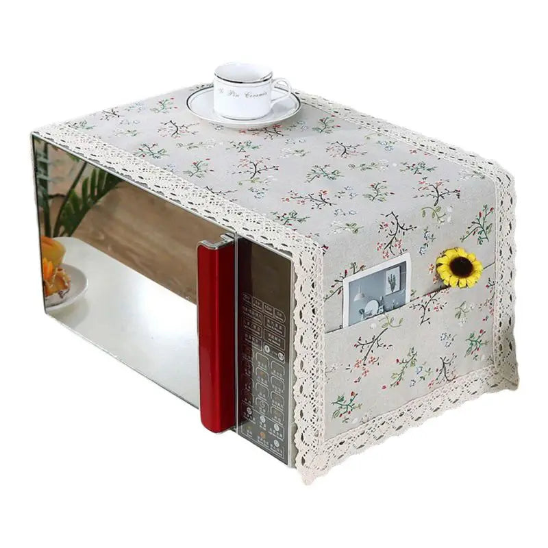 Microwave Oven Dust Cover Oil-proof Material Breathable Protection Microwave Oven Dust Cover With Storage Bag Kitchen Supplies
