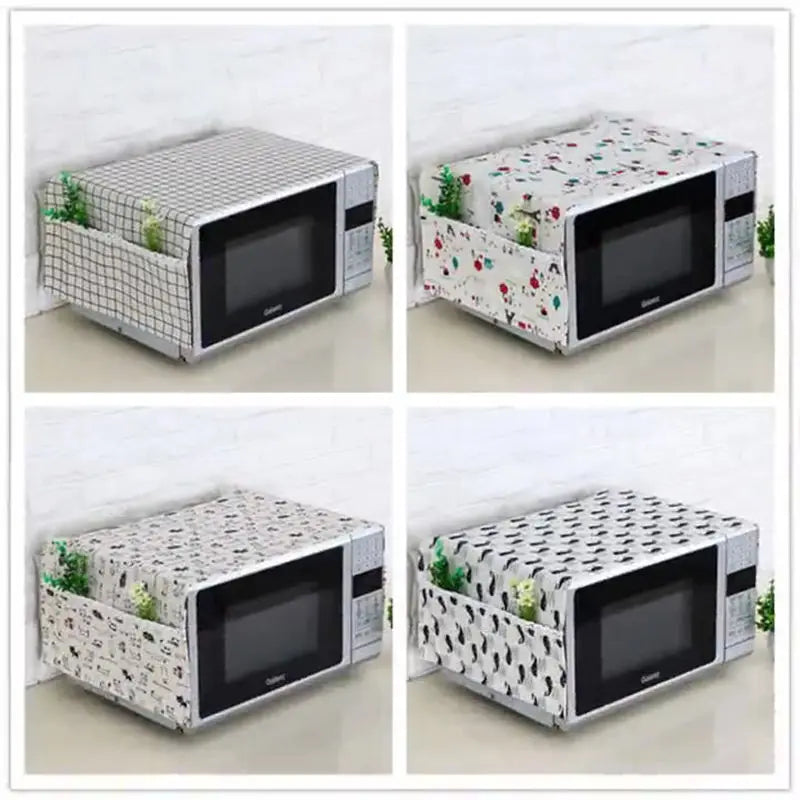 Linen Simple Fashionable Microwave Oven Dust Cover Towel Oven Dust Cover Cloth