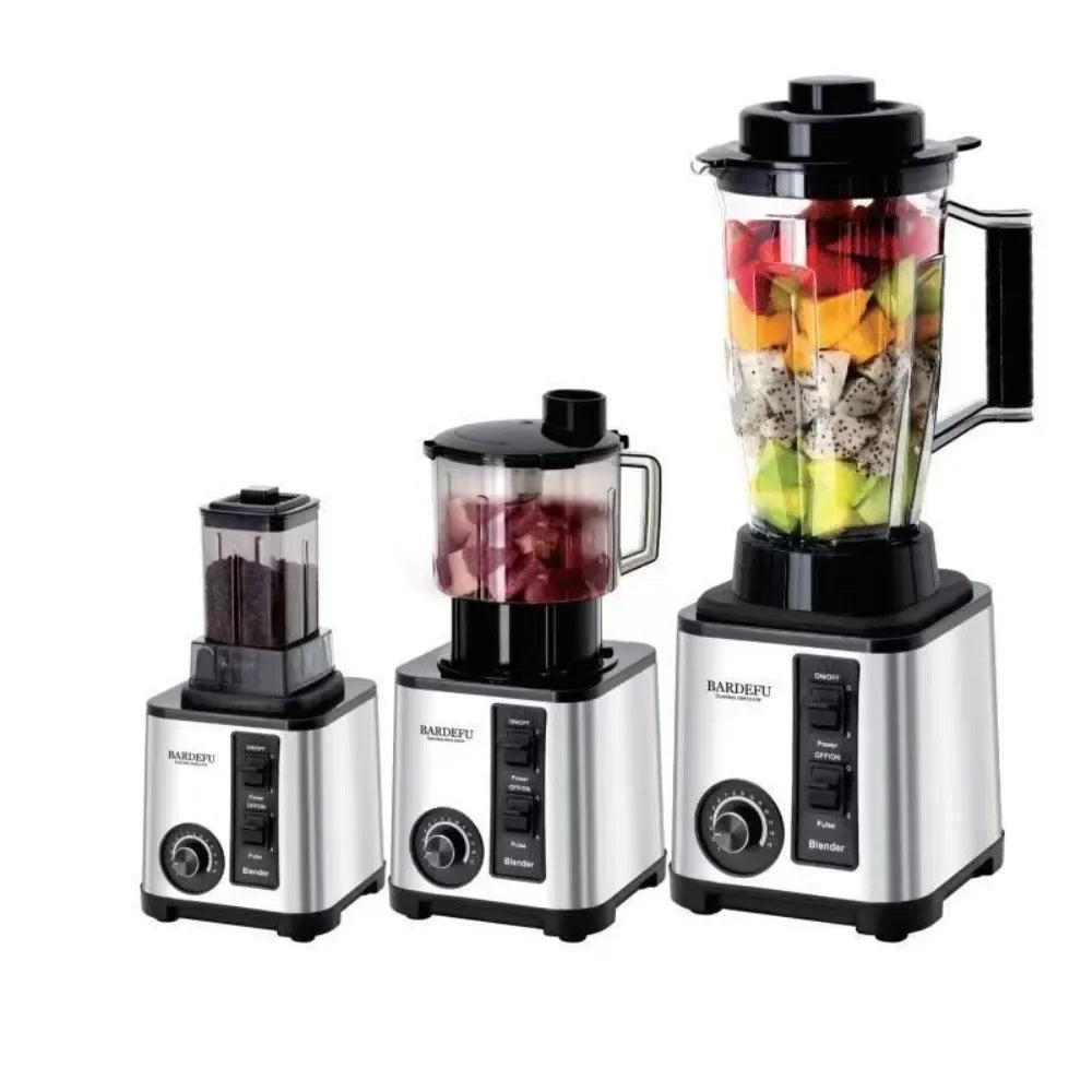 220V 3L Blender 6 in 1 Stainless Steel Icebreaker Large Capacity Wall Breaker Meat Grinder Juicer Household Commercial Salad