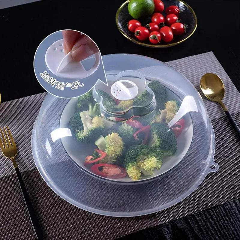 Microwave Cover For Food Anti-Splatter Food Heating Lid Adjustable Steam Vent Anti-Splatter Lid For Most Plates And Bowls