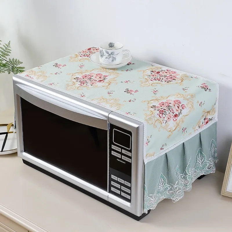 Linen Simple Fashionable Microwave Oven Dust Cover Towel Oven Dust Cover Cloth
