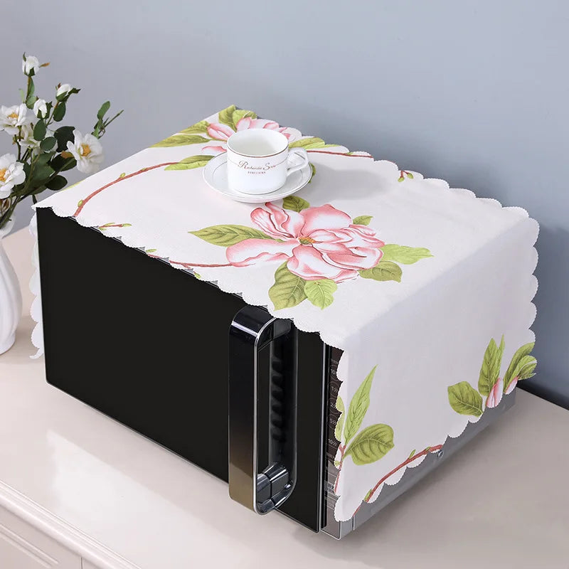 Linen Simple Fashionable Microwave Oven Dust Cover Towel Oven Dust Cover Cloth