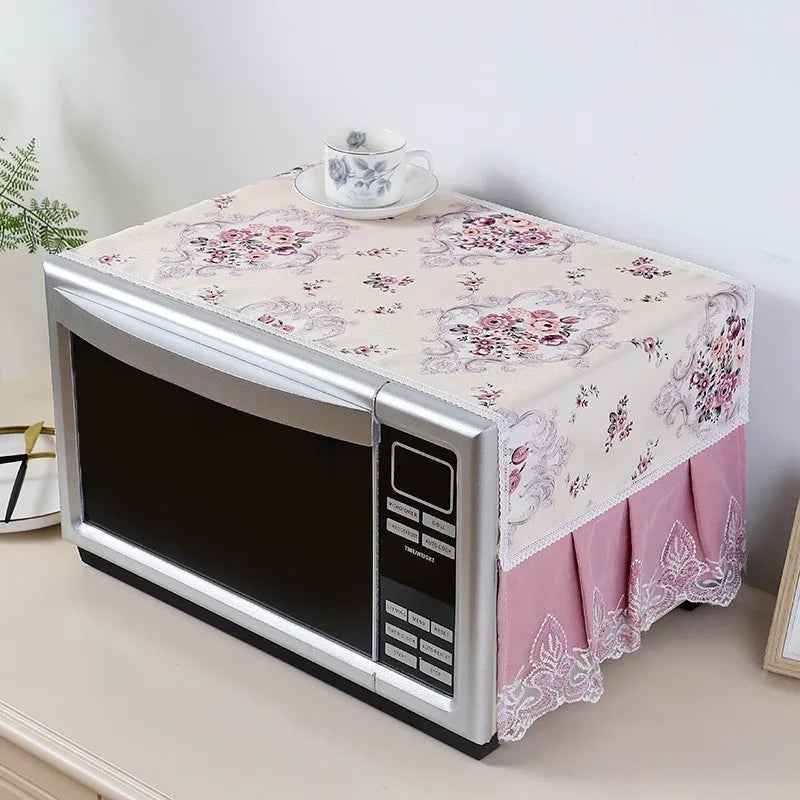 Linen Simple Fashionable Microwave Oven Dust Cover Towel Oven Dust Cover Cloth