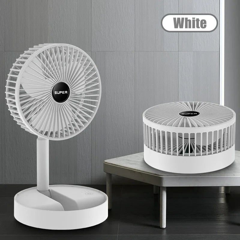 Desktop USB Fan Folding Retractable USB Charging Fan Portable Mute Fan For Office Desktop Dormitory Home Mini Electric Fans