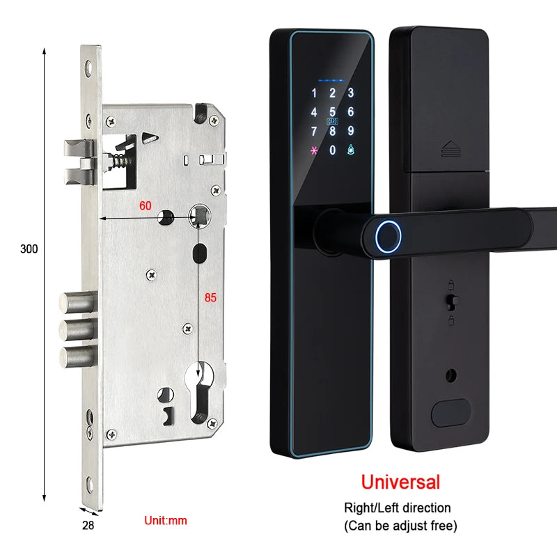 IP65 Waterproof WiFi-Enabled Digital Smart Lock for Front Door Security Smart Keyless Entry Door Lock with Handle