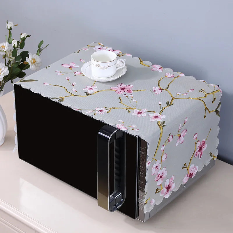 Linen Simple Fashionable Microwave Oven Dust Cover Towel Oven Dust Cover Cloth