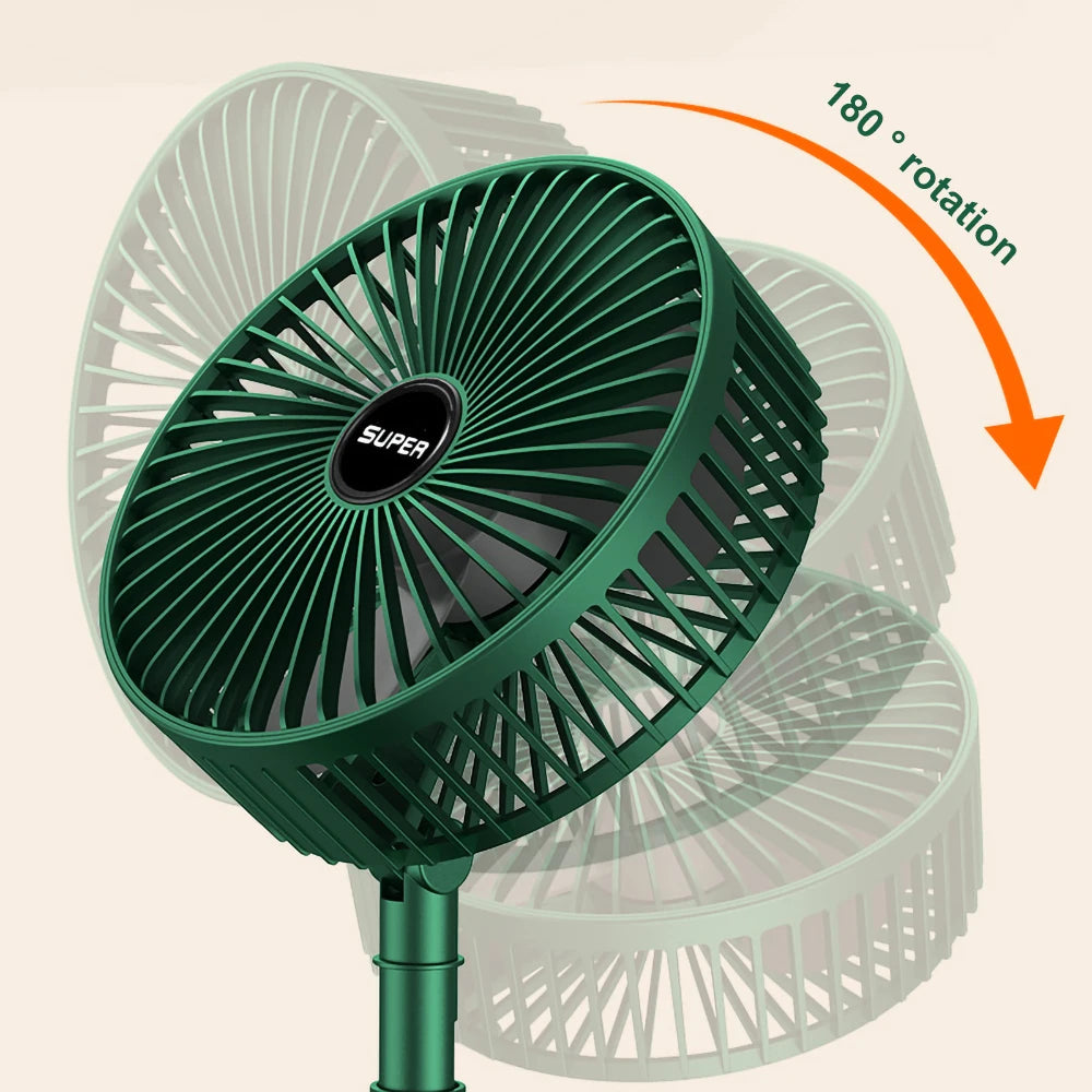 Telescopic fan folding portable Table Desk Fan USB Charging Multi-Function Dormitory Bed Office Desktop Folding Electric Fan