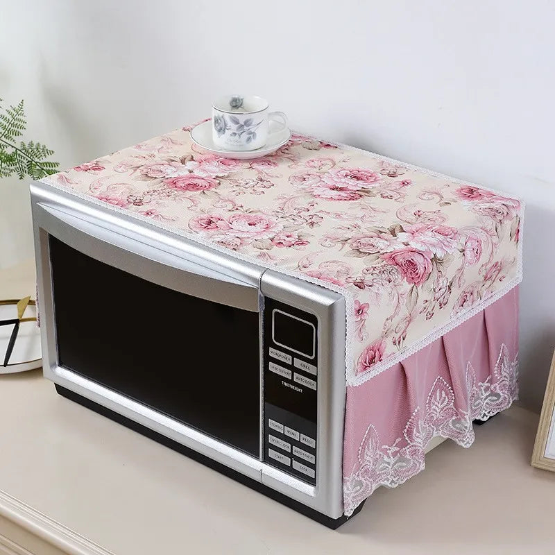 Linen Simple Fashionable Microwave Oven Dust Cover Towel Oven Dust Cover Cloth