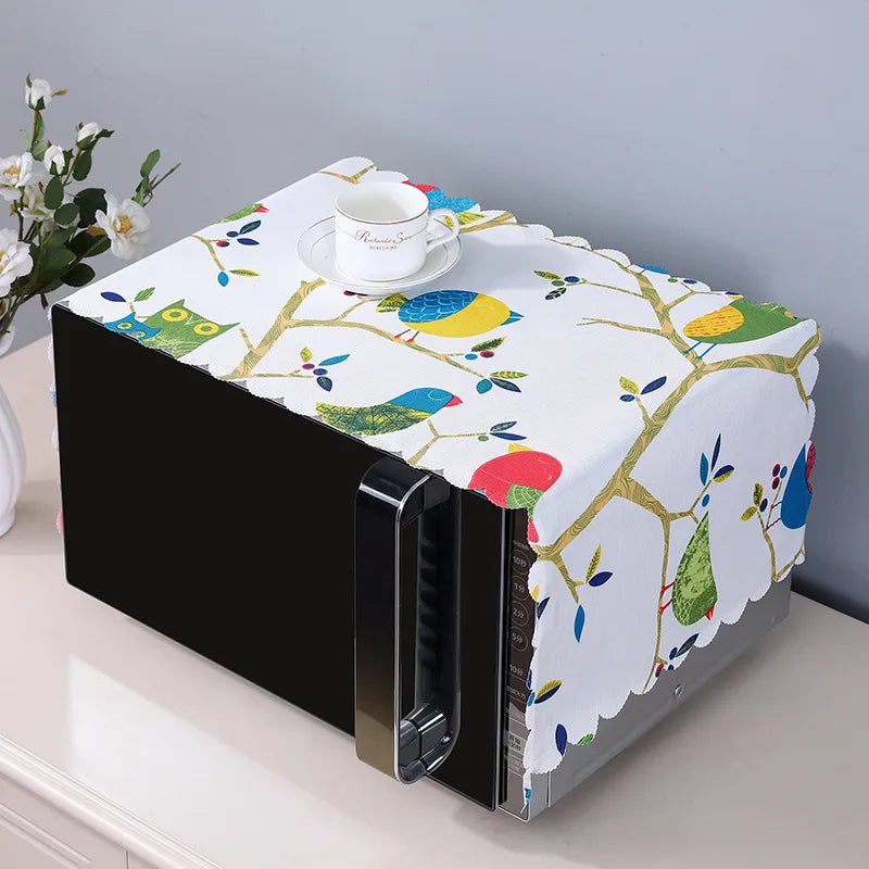 Linen Simple Fashionable Microwave Oven Dust Cover Towel Oven Dust Cover Cloth