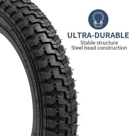 2PCS 12.5" Bike Tyres 12 1/2 X 2 1/4 Tires 57-203 and Heavy Duty Inner Tubes 12 1/2X2 1/4 CR202 90° Bent Valve/Av32Mm Schrader Valve Compatible 12.5X2.25 Kid Bike/Push Bike/Bicycle Tires and Tubes