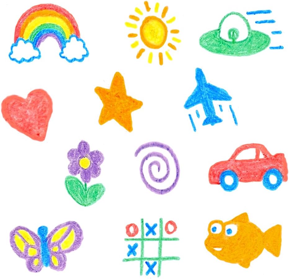 ZIMPLI - Set of 6 Large Washable Bath Crayons for Kids, Mess-Free Creative Shower Toy, Easy Clean Bath Fun, Tub Paint Sticks for Arts & Crafts