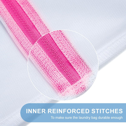Mesh Laundry Bags, Washing Machine Wash Bags, Reusable and Durable Mesh Wash Bags for Delicate Blouse, Hosiery, Underwear, Bra, Lingerie and Baby Clothes, Great for Travel Storage Organization