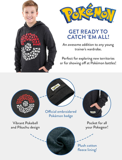 Hoodie for Boys | Pikachu Kids Hoody with Pokeball Design
