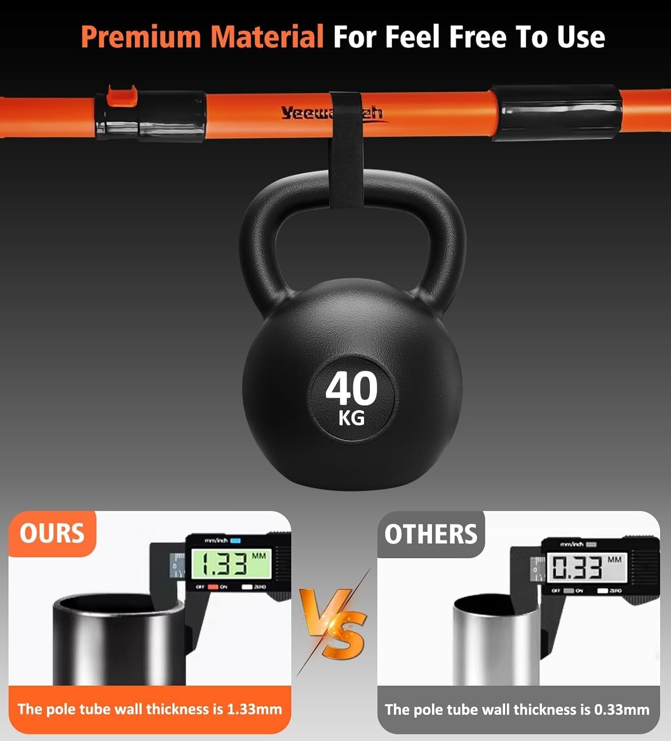 55" Car Wash Brush Mop with Long Handle, Extendable Curved Car Cleaning Brush with Extra Microfiber Mop Head, Soft Car Wash Brush Kit with Storage Bag for Truck SUV Cleaning, Orange