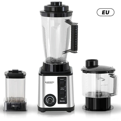 3 in 1 Electric Blender 2000W Powerful Mixer Juicer Smoothie Maker Multifunctional Food Processor 3L Container Table Blender