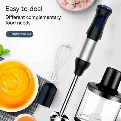 1000W Stick Hand Blender 4 in 1 Mixer 700ml Stainless Steel Blade Vegetable Meat Immersion Egg Whisk Juicer Kitchen Set