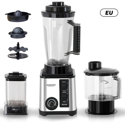 3 in 1 Electric Blender 2000W Powerful Mixer Juicer Smoothie Maker Multifunctional Food Processor 3L Container Table Blender