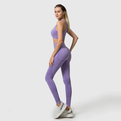 2/3/5PCS Seamless Women Yoga Set Workout Sportswear Gym Clothing Fitness Long Sleeve Crop Top High Waist Leggings Sports Suits