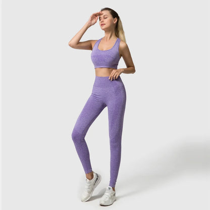 2/3/5PCS Seamless Women Yoga Set Workout Sportswear Gym Clothing Fitness Long Sleeve Crop Top High Waist Leggings Sports Suits