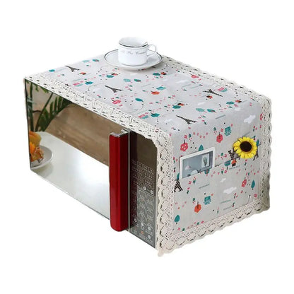 Microwave Oven Dust Cover Oil-proof Material Breathable Protection Microwave Oven Dust Cover With Storage Bag Kitchen Supplies
