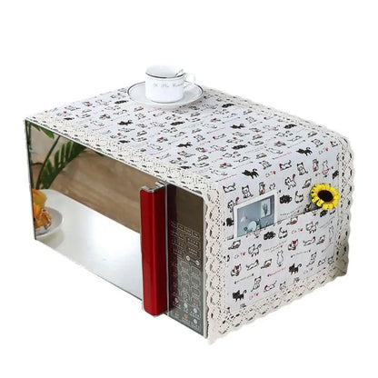 Microwave Oven Dust Cover Oil-proof Material Breathable Protection Microwave Oven Dust Cover With Storage Bag Kitchen Supplies