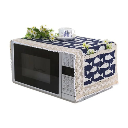 Microwave Oven Dust Cover Oil-proof Material Breathable Protection Microwave Oven Dust Cover With Storage Bag Kitchen Supplies