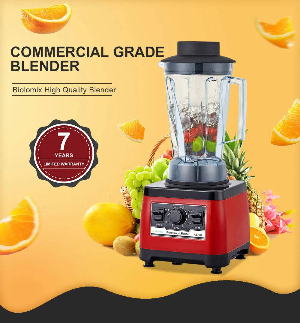 【7 Years Warranty】BPA Free Heavy Duty Commercial Grade Blender Professional Mixer Juicer Ice Smoothies Peak 2200W