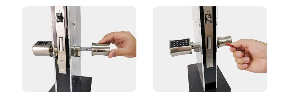 V1 Pro+ Version Adjustable TUYA APP Smart Life Fingerprint Password Digital RFID Card Cylinder Smart Door Lock for Home