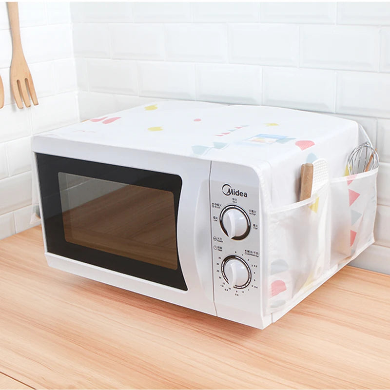 050 Kitchen dust proof cover Kitchen Accessories Double Pockets Dust Covers Microwave Cover 80*35cm