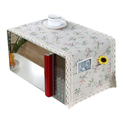 Microwave Oven Dust Cover Oil-proof Material Breathable Protection Microwave Oven Dust Cover With Storage Bag Kitchen Supplies