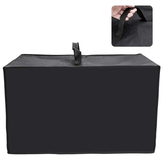 Portable Microwave Cover Cloth Black Polyester Oven Waterproof Dust Cover with Handle Grease Proofing Kitchen Gadgets Protector