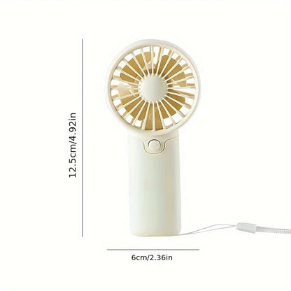 2024 Cute Mini Fan Portable Handheld Fan Lightweight Handy Fan Pocket Size Low Noise Small Electric Fan Student Gift Outdoor Fan