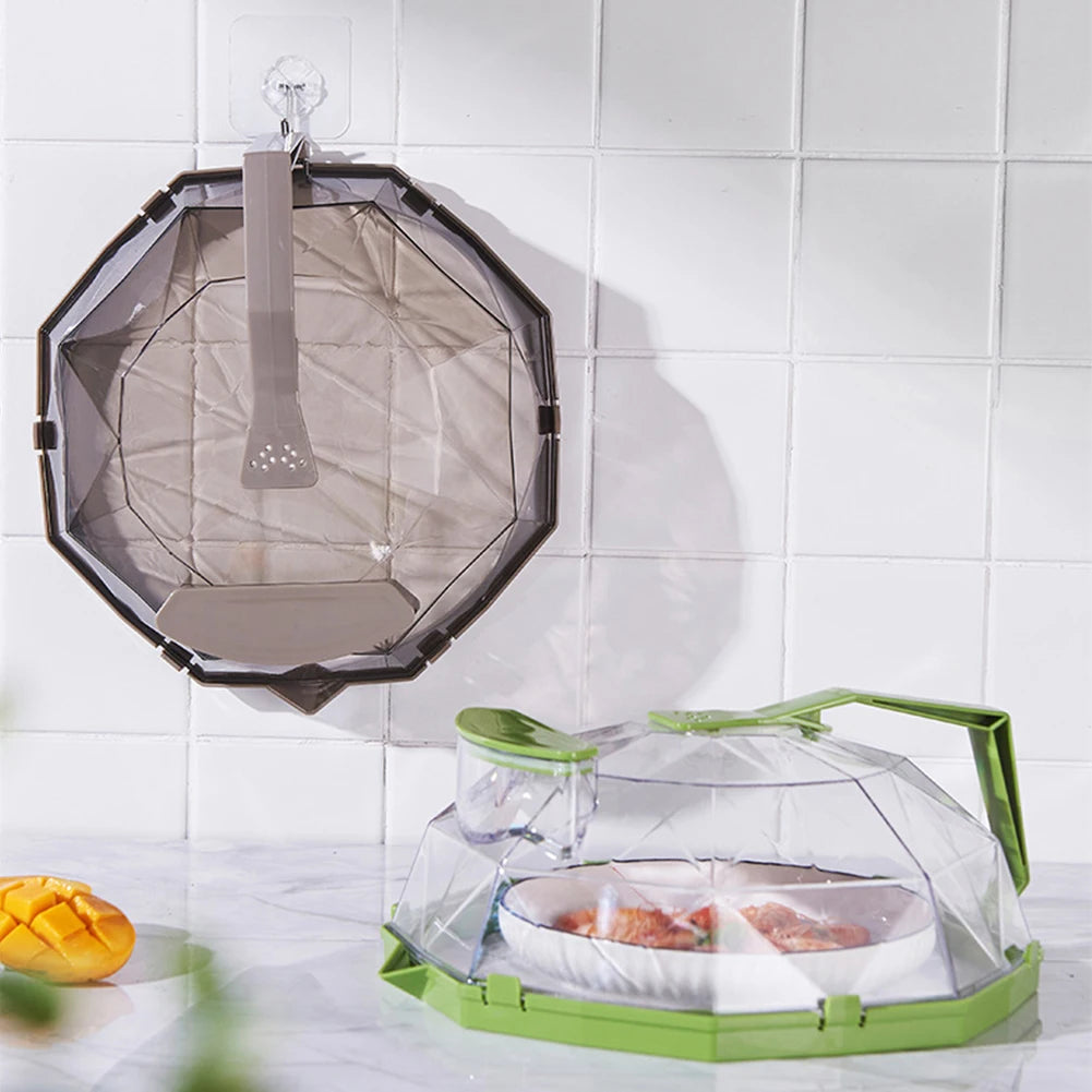 Clear Microwave Cover for Food, Microwave Splatter Cover with Water Steamer and Handle, Plate Covers, Kitchen Gadgets