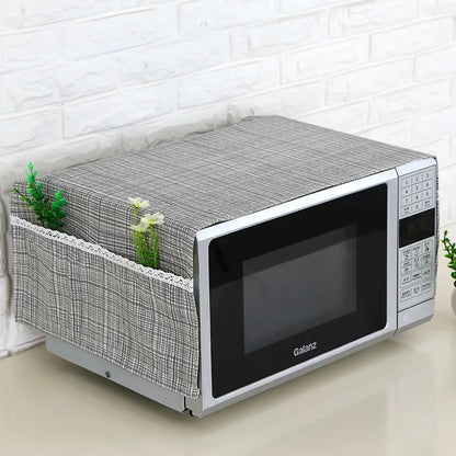 Linen Simple Fashionable Microwave Oven Dust Cover Towel Oven Dust Cover Cloth