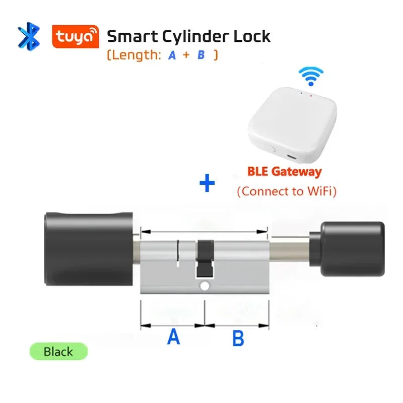 TUYA BLE Smart Home Door Lock DIY Cylinder Core Fingerprint APP Key IC Card Unlock Electronic Smart Lock Digital Keyless Replace