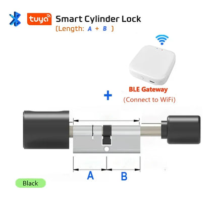 TUYA BLE Smart Home Door Lock DIY Cylinder Core Fingerprint APP Key IC Card Unlock Electronic Smart Lock Digital Keyless Replace