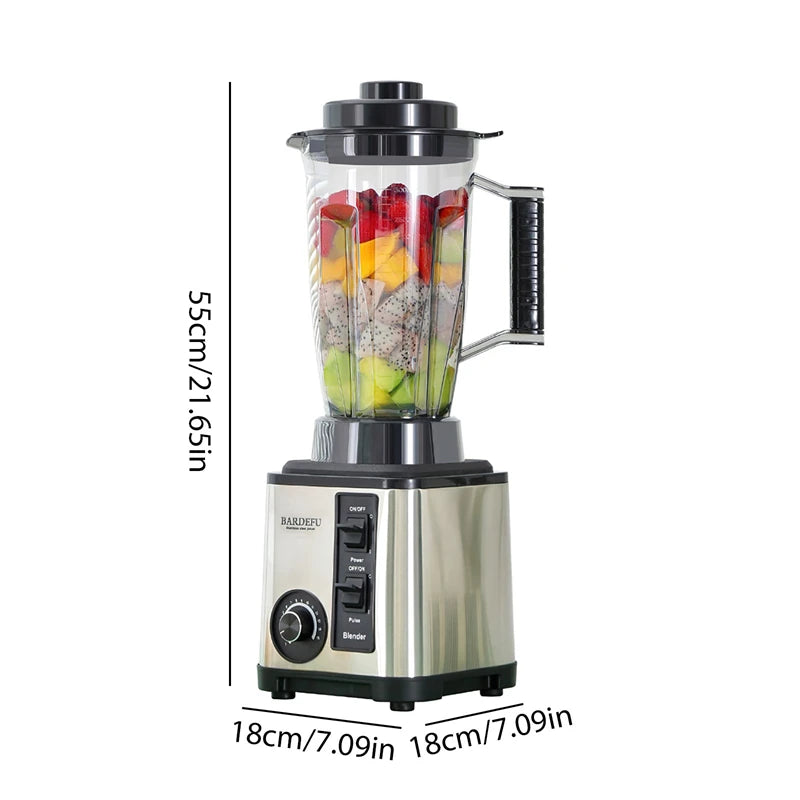 3 in 1 Electric Blender 2000W Powerful Mixer Juicer Smoothie Maker Multifunctional Food Processor 3L Container Table Blender