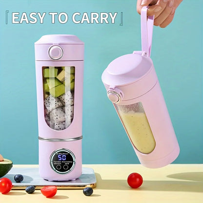 Portable Juicer Cup 700ML Large Capacity 12-Leaf Blade Powerful Motor Fast Stirring Blender Mixer Outdoor Mixing Cup