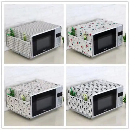 Linen Simple Fashionable Microwave Oven Dust Cover Towel Oven Dust Cover Cloth