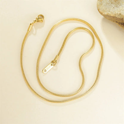 Snake Chain Necklace for Women Men Stainless Steel Link Chain 0.9mm 1.2mm 2mm Chain Choker Fashion Jewelry Gifts