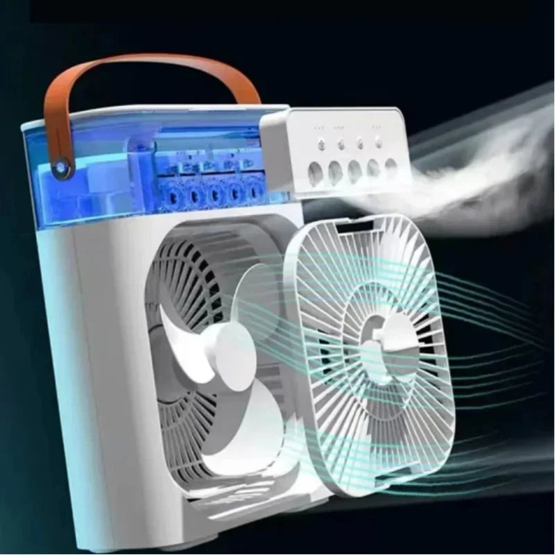 Xiaomi Mijia 3 In 1 Portable Desk Fan USB AIr Conditioner Night Light Hydro Water Mist Adjustment 3 Speed silent Fan For Home