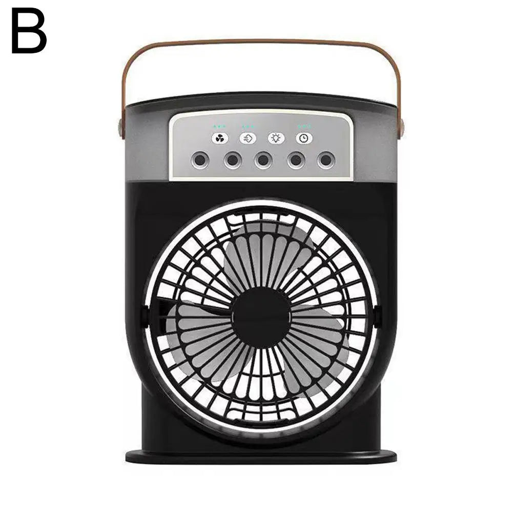 Portable Fan Air Conditioners USB Electric Fan 3 In 1 Humidifier Air Cooler LED Night Light Adjustment For Home Office Fan New